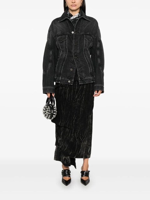 Jean Paul Gaultier lace-up denim jacket - Black - zdjęcie produktu nr 2