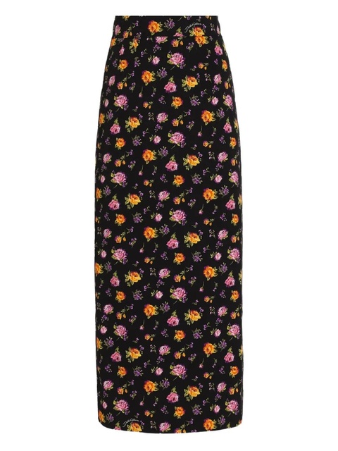 Dolce & Gabbana floral slit midi skirt - Black - zdjęcie produktu nr 1
