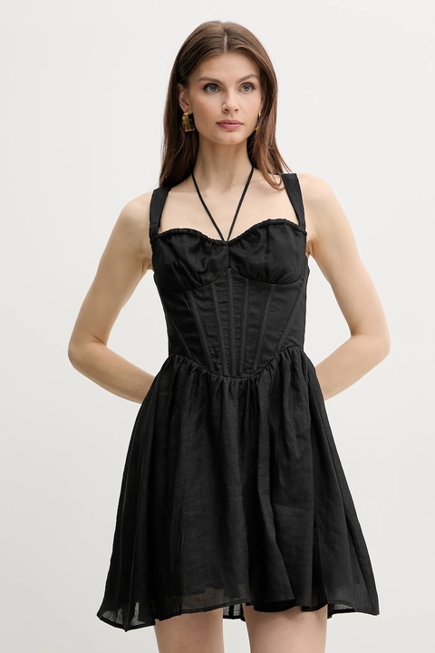 Bardot sukienka ESRA kolor czarny mini rozkloszowana 59840DB - zdjęcie produktu nr 1