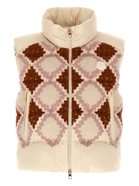 Moncler Armathia quilted diamond-pattern vest - Neutrals - zdjęcie produktu nr 1