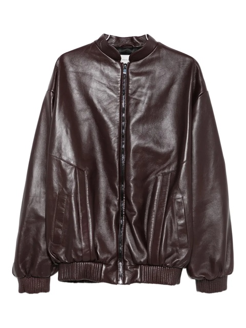 Magda Butrym zip-fastening ribbed-cuff jacket - Red - zdjęcie produktu nr 1