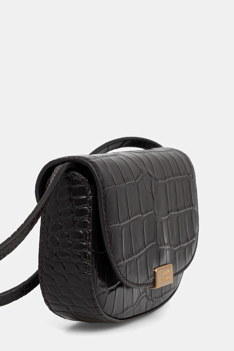 Tommy Hilfiger torebka skórzana kolor brązowy AW0AW18203 - zdjęcie produktu nr 2