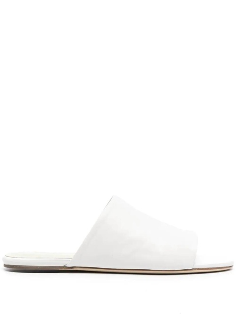 BY FAR slip-on leather mules - White - zdjęcie produktu nr 1