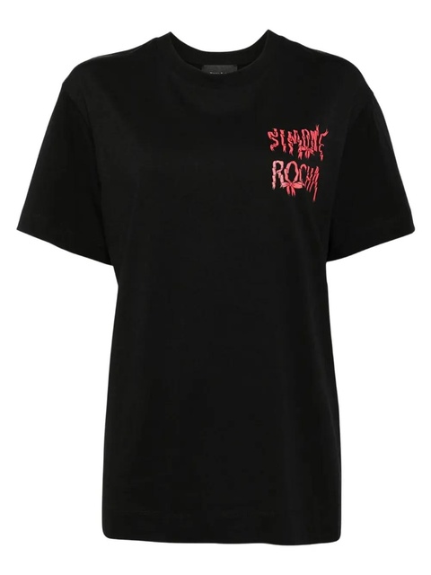 Simone Rocha logo-print T-shirt - Black - zdjęcie produktu nr 2