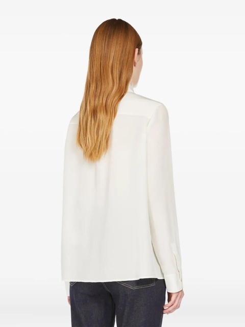 Weekend Max Mara point-collar gathered-cuff shirt - White - zdjęcie produktu nr 2