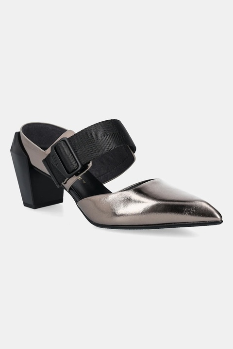 United Nude czółenka Gem Mule Mid kolor brązowy na słupku z odkrytą piętą 1090615716 - zdjęcie produktu nr 1