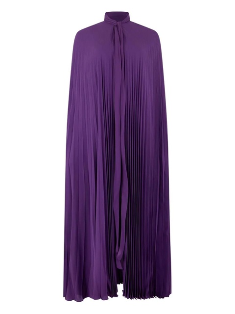 Valentino Garavani pleated tie-fastening cape - Purple - zdjęcie produktu nr 1