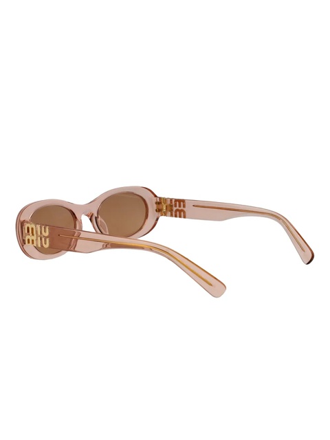Miu Miu Eyewear oval-frame logo sunglasses - Pink - zdjęcie produktu nr 1