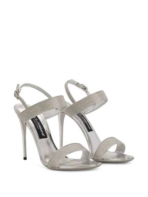 Dolce & Gabbana KIM DOLCE&GABBANA crystal-embellished slingback sandals - Silver - zdjęcie produktu nr 2