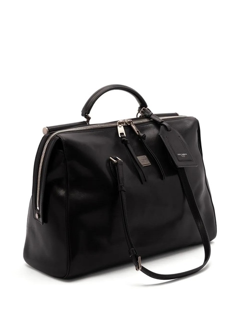 Dolce & Gabbana Vittoria zip-top leather luggage - Black - zdjęcie produktu nr 2