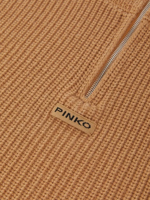 PINKO ribbed zip-neck dicky - Neutrals - zdjęcie produktu nr 2