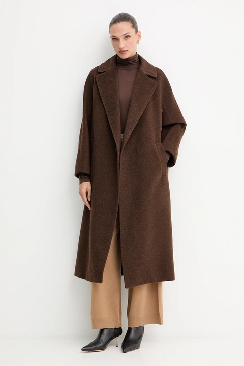 Weekend Max Mara spodnie wełniane JOSEF kolor zielony 2525336012600 - zdjęcie produktu nr 1
