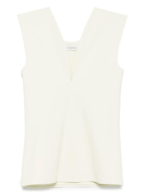 Lanvin deep V-neck top - Neutrals - zdjęcie produktu nr 1
