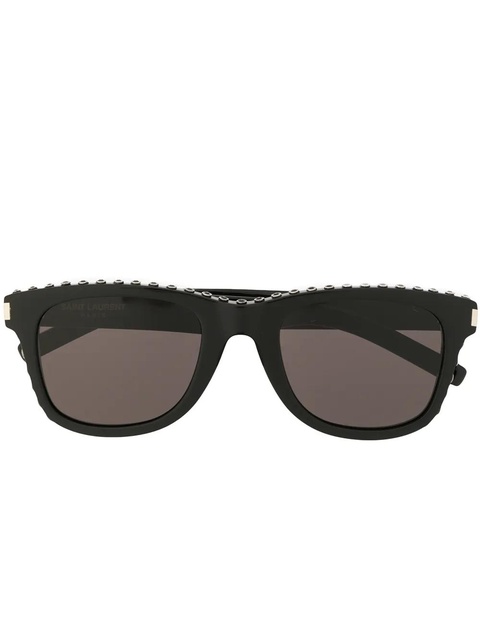 Saint Laurent Eyewear studded square-frame sunglasses - Black - zdjęcie produktu nr 1