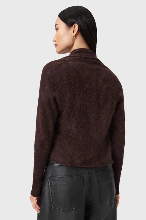 AllSaints kardigan kaszmirowy damski kolor brązowy lekki W091KD - zdjęcie produktu nr 1