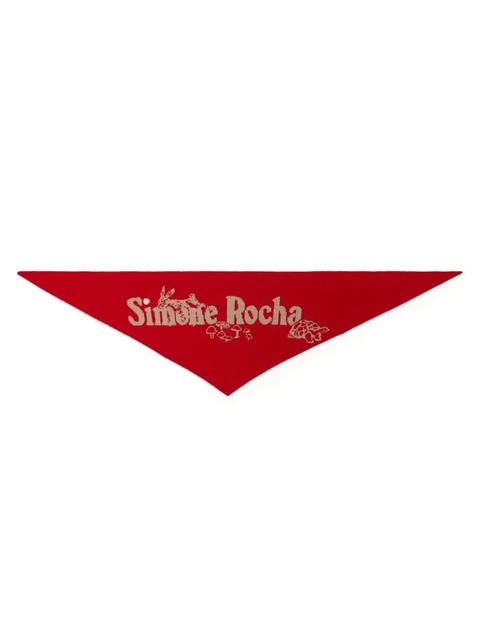 Simone Rocha logo-embroidered neckerchief - zdjęcie produktu nr 2