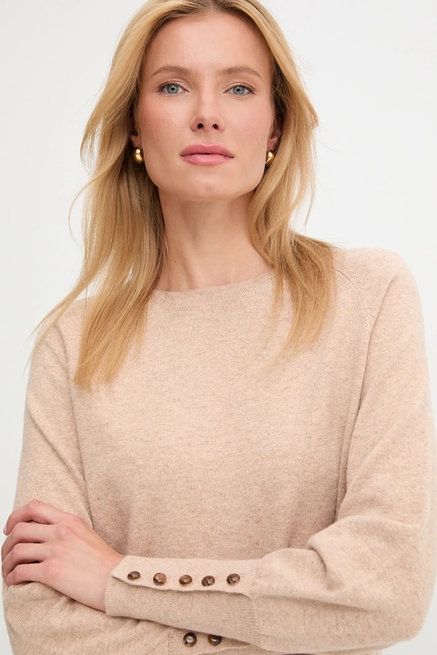 Answear.LAB sweter z wełną damski kolor brązowy lekki - zdjęcie produktu nr 2