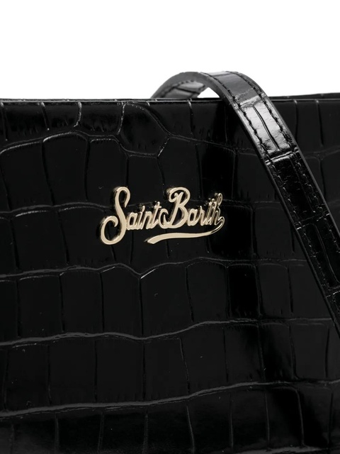 MC2 Saint Barth Aline croc-embossed logo tote bag - Black - zdjęcie produktu nr 2