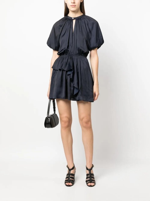 Zadig&Voltaire Romina puff-sleeve ruched mini dress - Blue - zdjęcie produktu nr 2