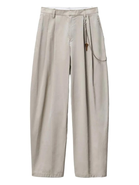 Alexander Wang pleated chain-detail trousers - STONE - zdjęcie produktu nr 1