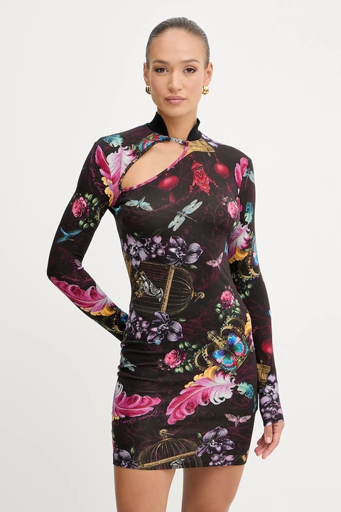 Versace Jeans Couture sukienka kolor czarny mini dopasowana 79HAO971 JS519 - zdjęcie produktu nr 1