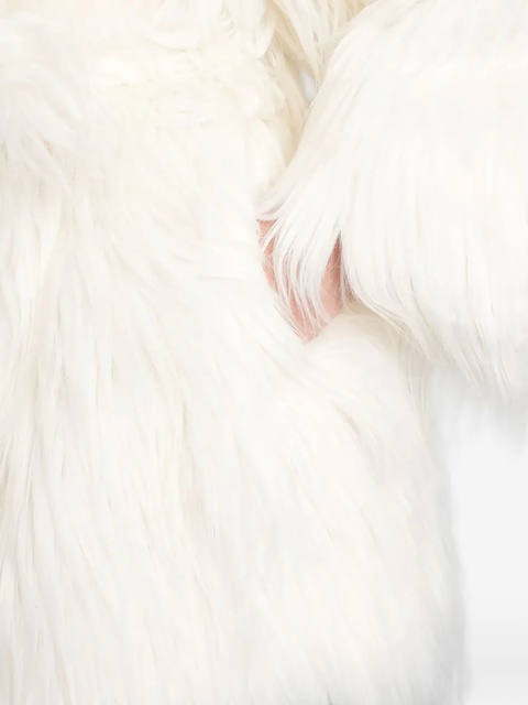 ENTIRE STUDIOS belted faux-fur coat - White - zdjęcie produktu nr 2