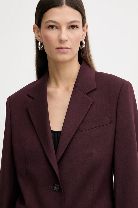 Filippa K marynarka z dodatkiem wełny kolor pomarańczowy jednorzędowa gładka 31825 - zdjęcie produktu nr 1