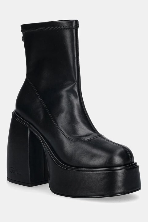 Buffalo botki Heart Sock Bootie damskie kolor czarny na słupku 1220073-BLK - zdjęcie produktu nr 1