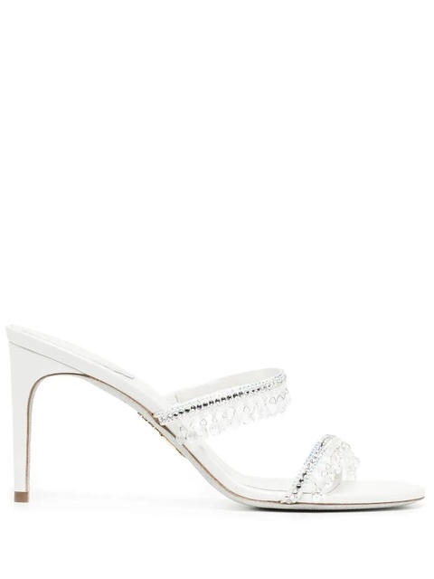 René Caovilla 85mm crystal-strap sandals - White - zdjęcie produktu nr 1