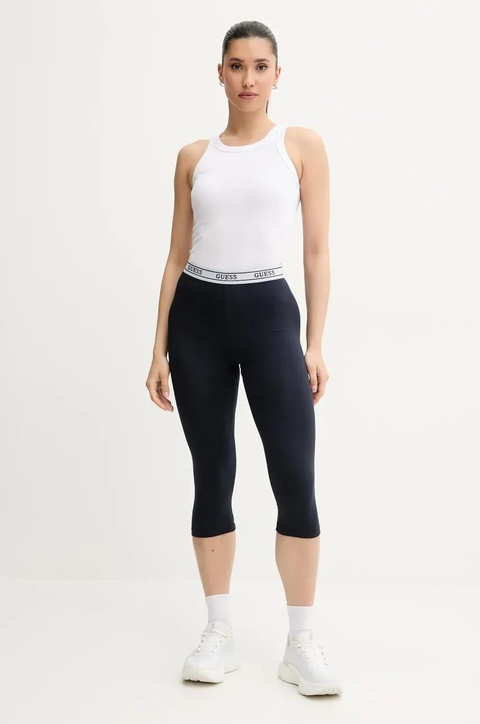 Guess legginsy ALINE damskie kolor niebieski z nadrukiem V5GB14 KCSA2 - zdjęcie produktu nr 2