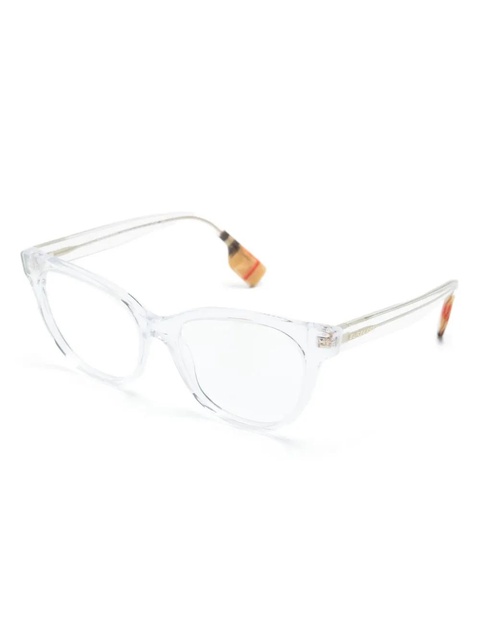 Burberry Eyewear logo-plaque cat-eye glasses - White - zdjęcie produktu nr 2