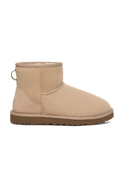 UGG śniegowce zamszowe Classic Mini II kolor beżowy 1016222 - zdjęcie produktu nr 1
