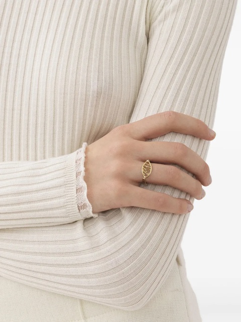 Chloé logo-detail ring - Gold - zdjęcie produktu nr 2