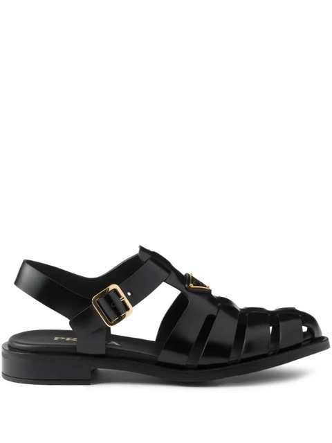 Prada leather fisherman sandals - Black - zdjęcie produktu nr 1