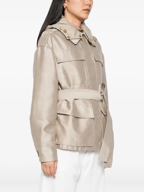 Moncler embroidered-logo jacket - Neutrals - zdjęcie produktu nr 1