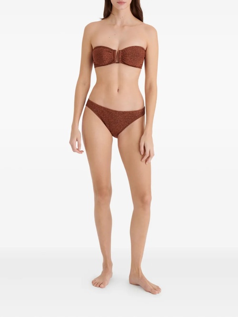 ERES Flamboyant ruched bandeau bikini top - Brown - zdjęcie produktu nr 1