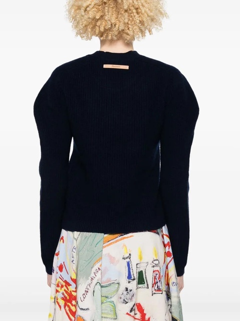 JW Anderson puff-sleeves sweater - Blue - zdjęcie produktu nr 2