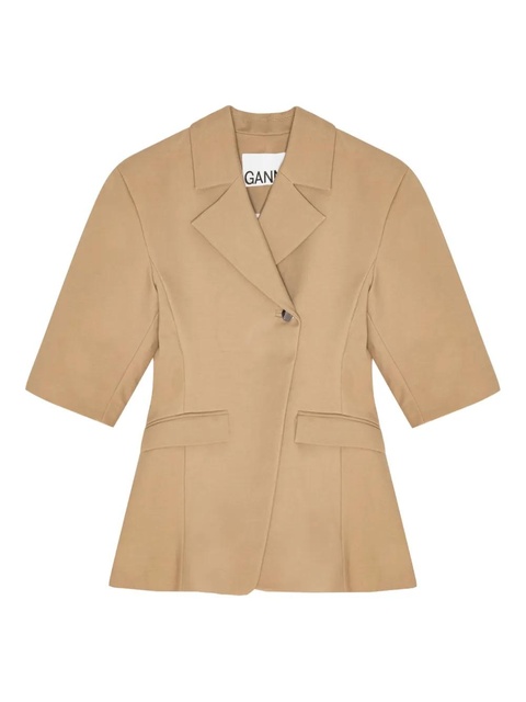 GANNI short-sleeved blazer - Neutrals - zdjęcie produktu nr 1