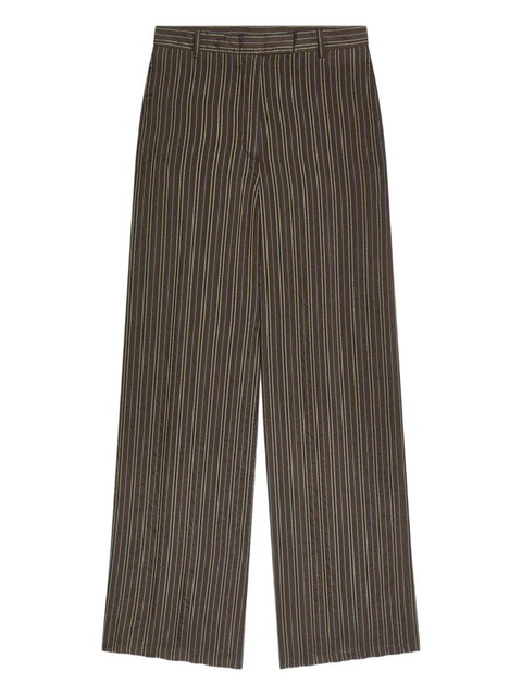 DRIES VAN NOTEN striped trousers - Brown - zdjęcie produktu nr 1