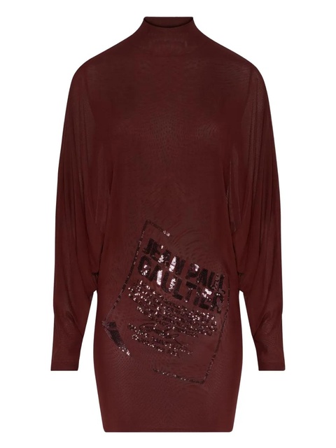 Jean Paul Gaultier sequin-embellished high-neck dress - Red - zdjęcie produktu nr 1