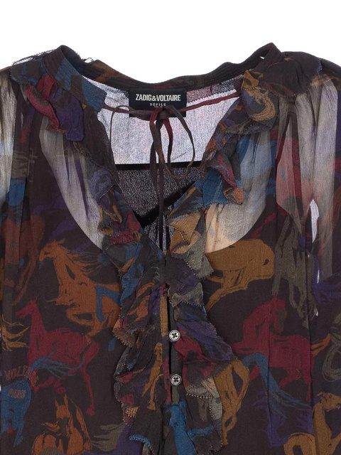 Zadig&Voltaire Ralicel horse-print maxi dress - Brown - zdjęcie produktu nr 2