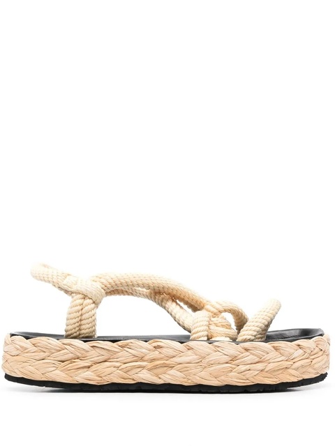 ISABEL MARANT rope-strap platform sandals - Neutrals - zdjęcie produktu nr 1
