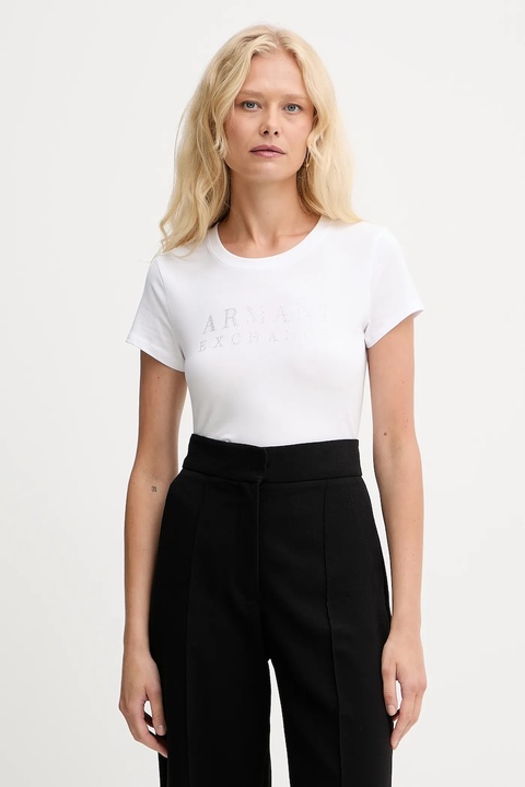Armani Exchange t-shirt damski kolor biały XW001349 AF17173 - zdjęcie produktu nr 1