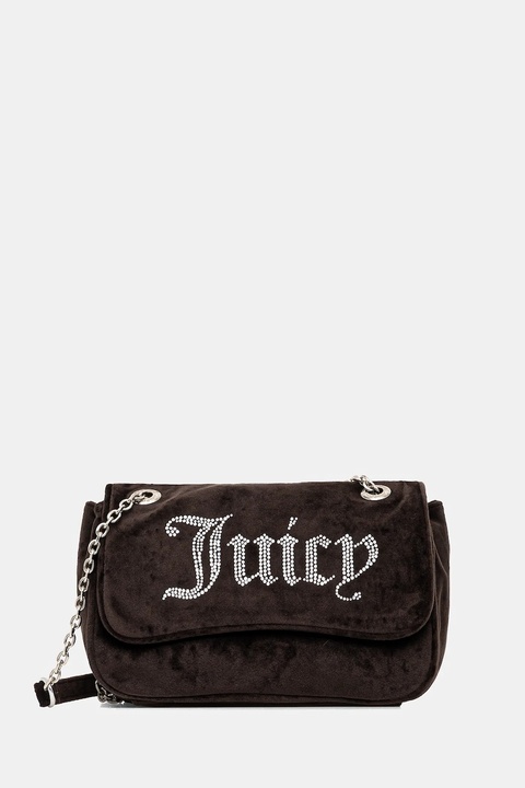 Juicy Couture torebka welurowa Kimberly kolor brązowy BEJQL8762WPO.JB7 - zdjęcie produktu nr 1