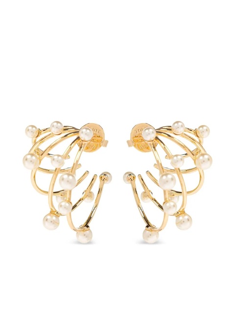 Tory Burch faux-pearl-embellished earrings - Gold - zdjęcie produktu nr 1