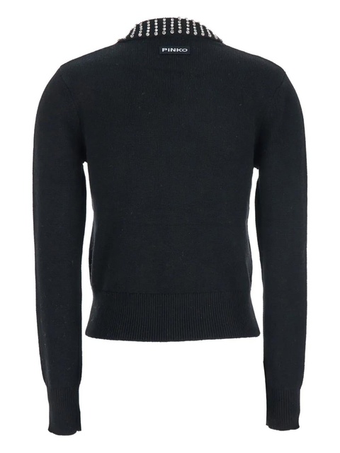 PINKO embellished-collar sweater - Black - zdjęcie produktu nr 2