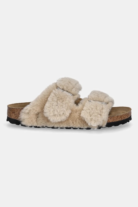 Birkenstock kapcie Arizona Shearling Upper kolor beżowy 1030275 - zdjęcie produktu nr 2
