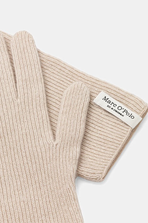 Marc O'Polo rękawiczki wełniane damskie kolor beżowy 509517904017 - zdjęcie produktu nr 2