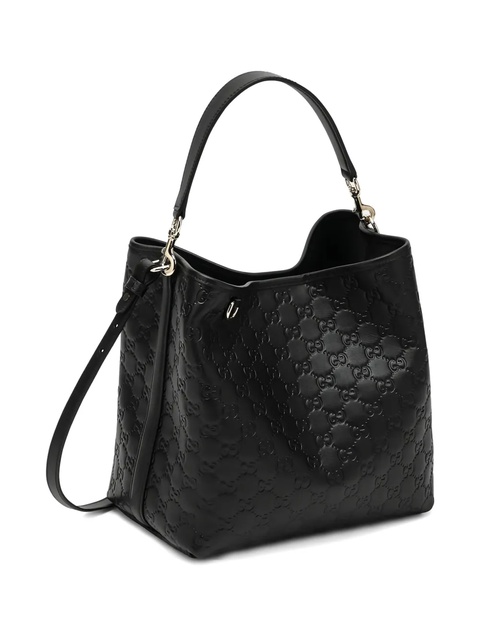 Gucci medium GG emblem tote bag - Black - zdjęcie produktu nr 2