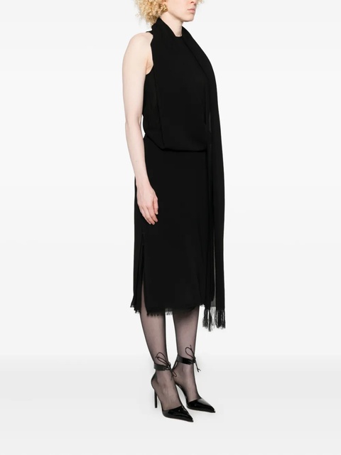 TOTEME draped fringed skirt - Black - zdjęcie produktu nr 1